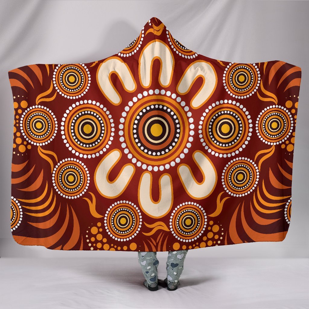 aboriginal-hooded-blanket-circle-flowers-patterns-ver03