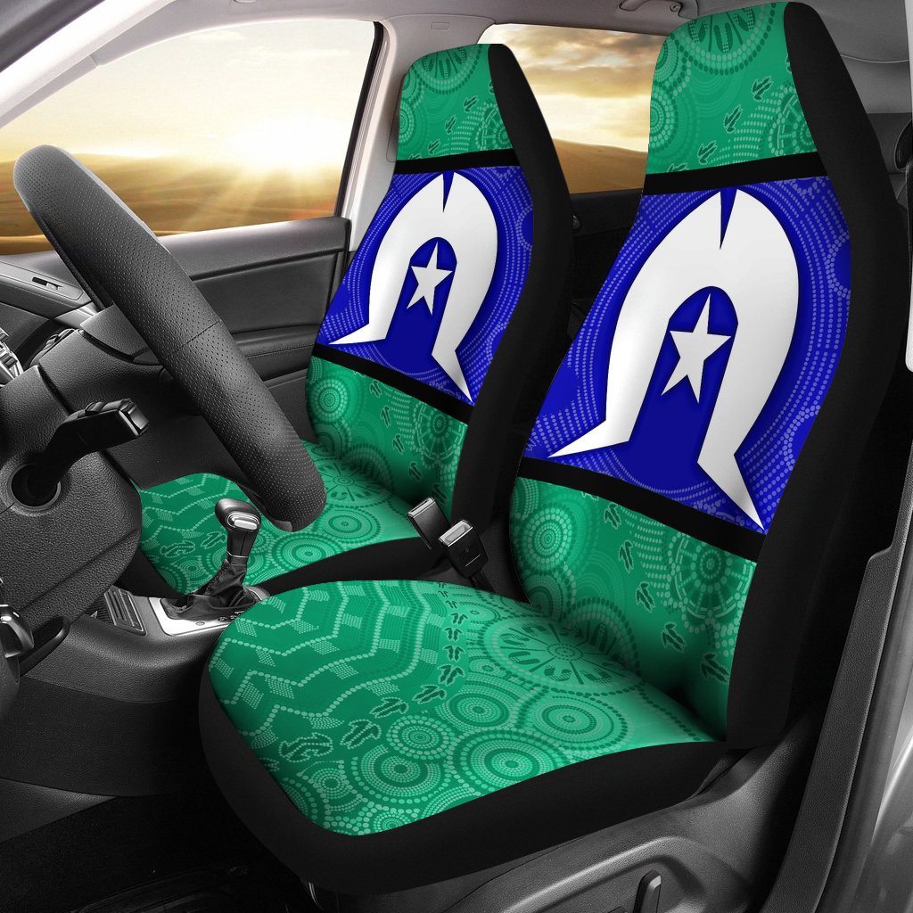 Car Seat Covers, Torres Strait Islands Aboriginal Patterns - Vibe Hoodie Shop