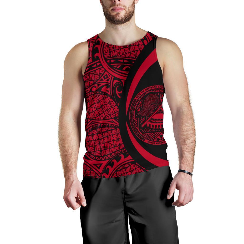 American Samoa Polynesian Men's Tank Top - Circle Style 02 - Vibe Hoodie Shop