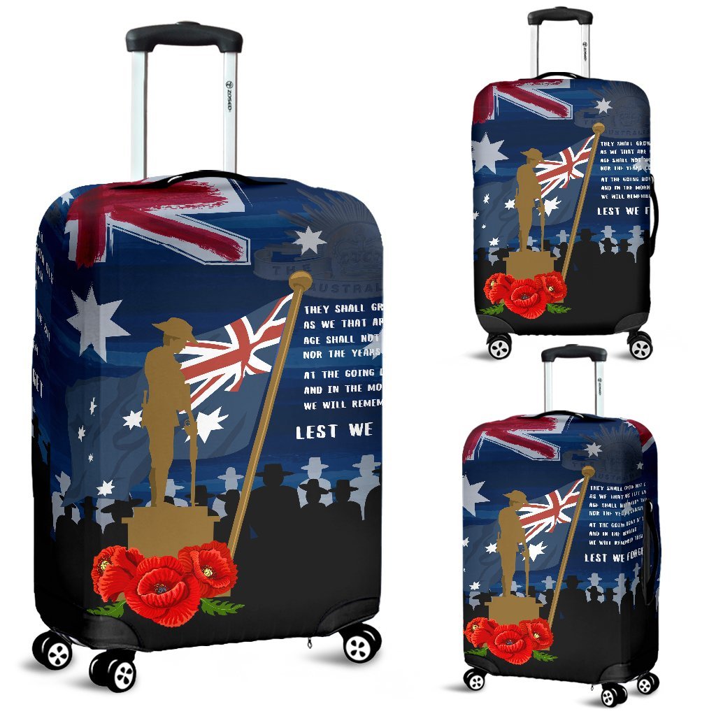 ANZAC Luggage Covers - Always Remember Australian ANZAC Day - Vibe Hoodie Shop