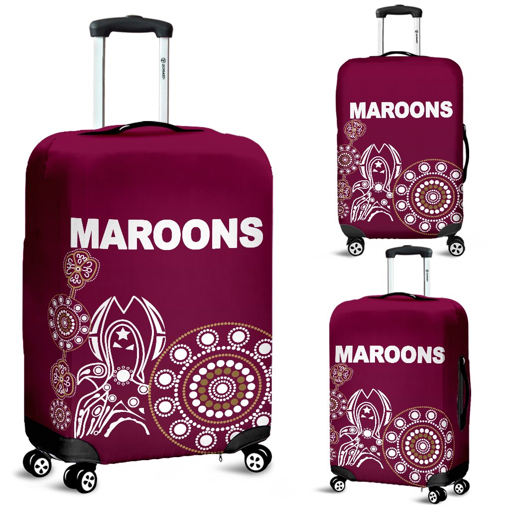 Queensland Luggage Covers Maroons Simple Indigenous - Vibe Hoodie Shop