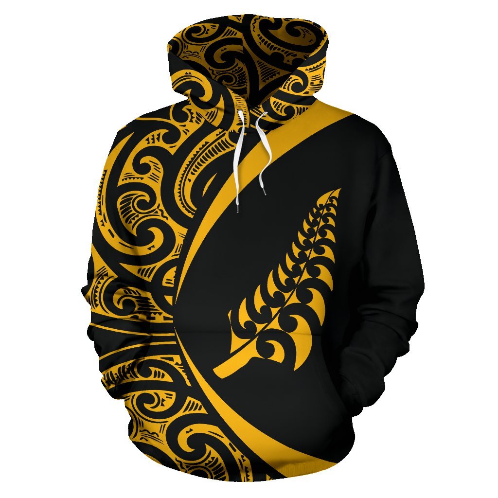 New Zealand Hoodie Maori Silver Fern - Circle Style - Vibe Hoodie Shop