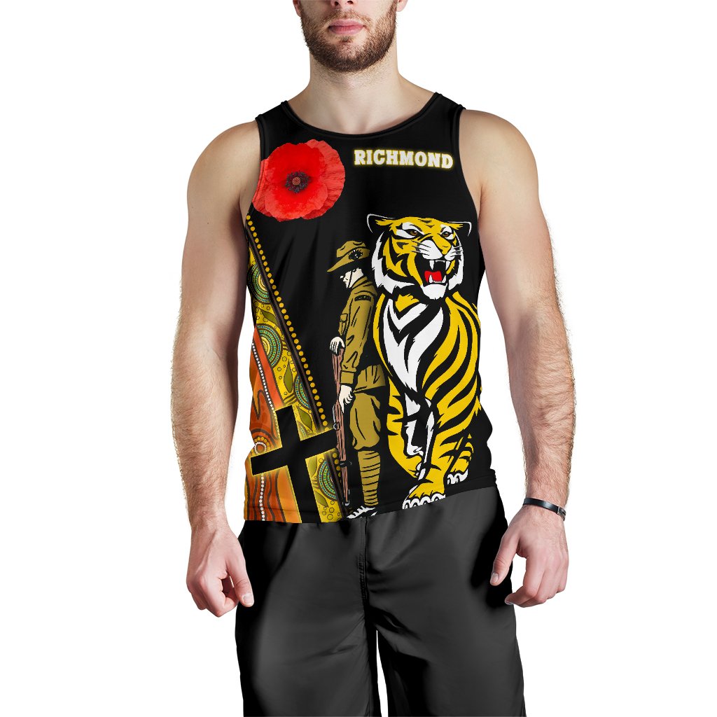 (Custom Personalised) Richmond Premier Men's Tank Top Tiger And Soldiers - Vibe Hoodie Shop