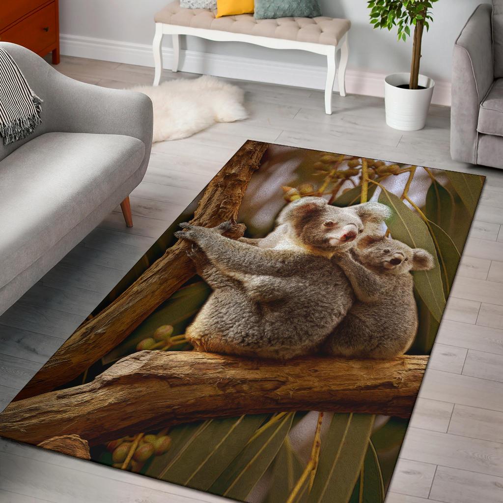 Area Rug - Australian Koala Rug 3D Koala - Vibe Hoodie Shop