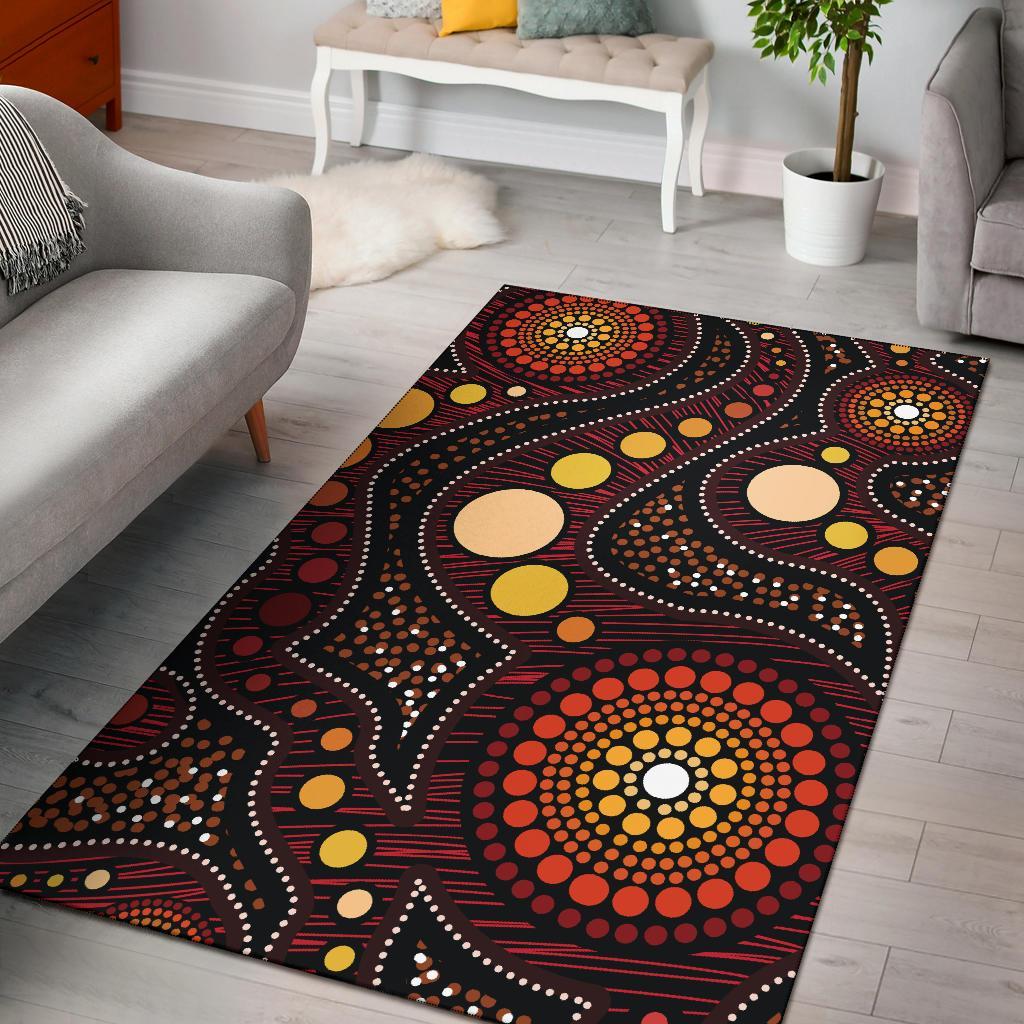 Aboriginal Area Rug - Aboriginal Art Ver01 - Vibe Hoodie Shop