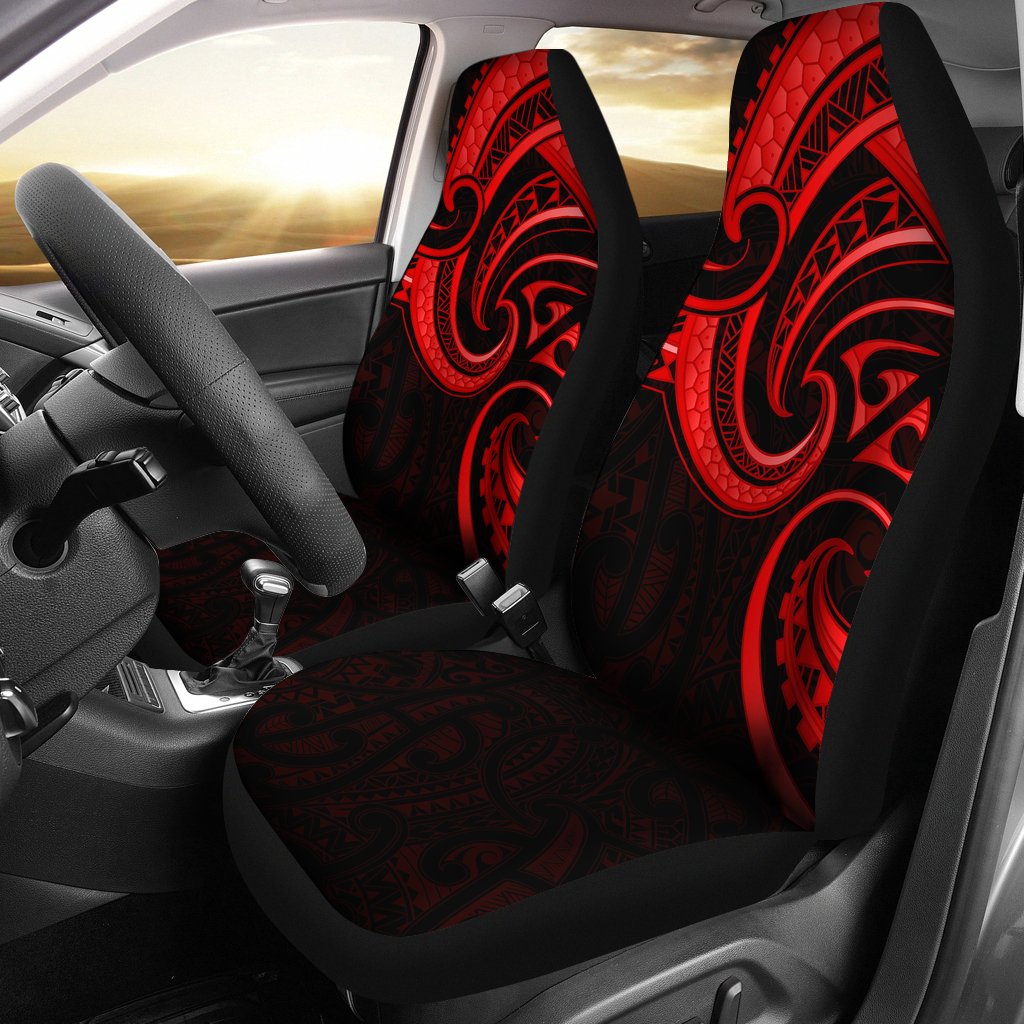 New Zealand Maori Mangopare Car Seat Covers Polynesian - Red - Vibe Hoodie Shop