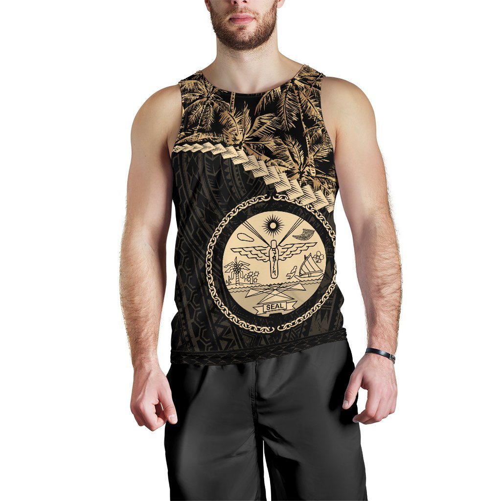 Marshall Islands Men's Tank Top Golden Coconut - Vibe Hoodie Shop