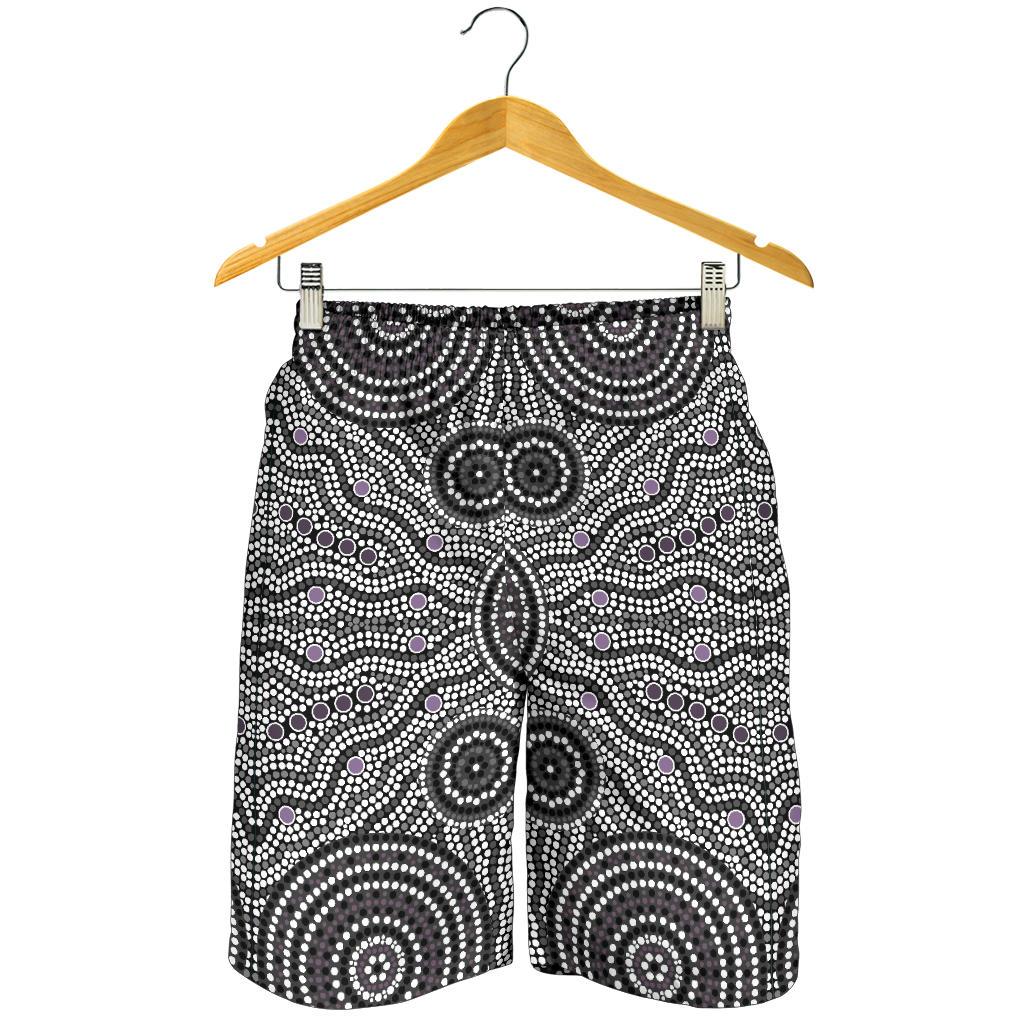 Aboriginal Shorts, Indigenous Dot Painting Short Men 04 - Vibe Hoodie Shop