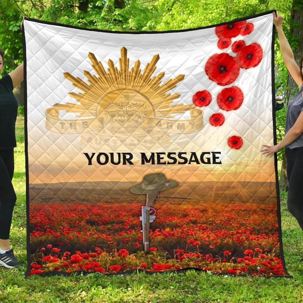 Custom ANZAC Day 2021 Premium Quilt - We Will Remember Them - Vibe Hoodie Shop