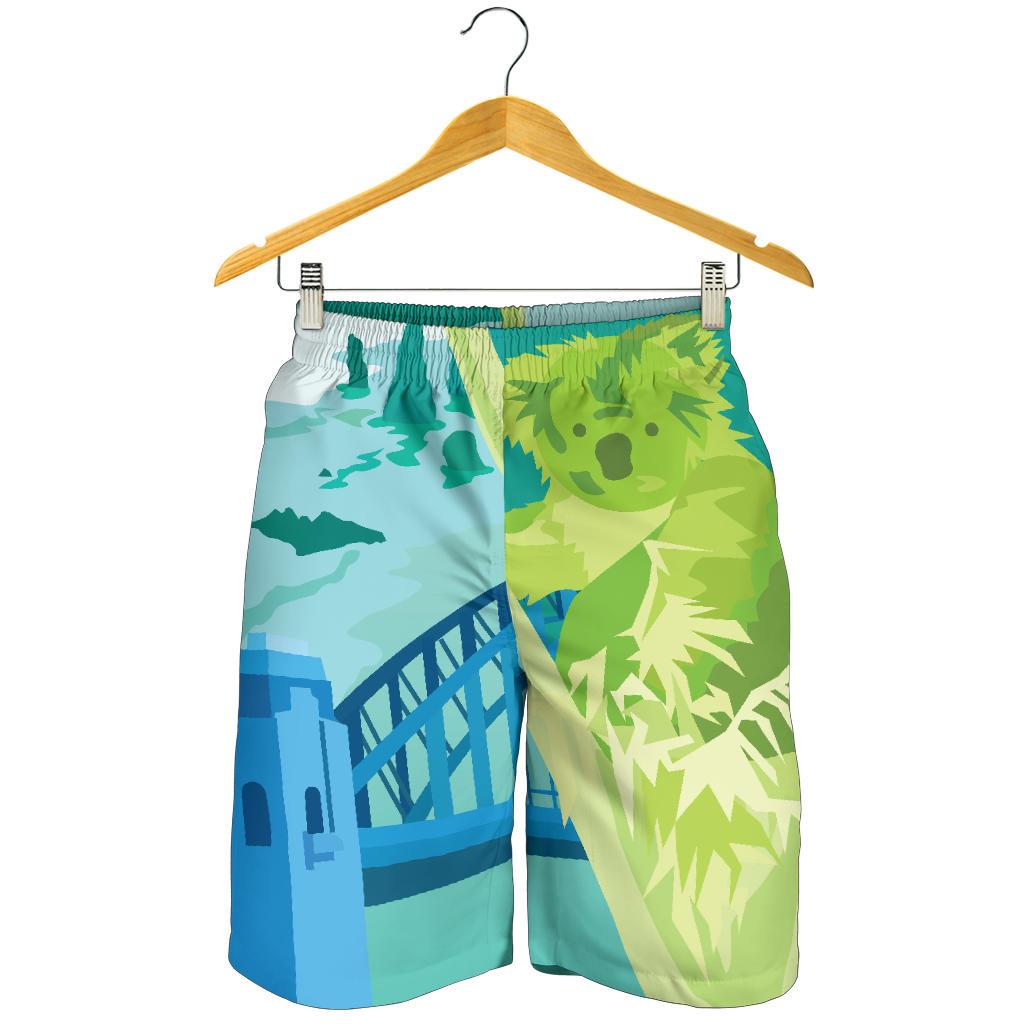 Short - Koala Short On The Beach Painting - Men - Vibe Hoodie Shop