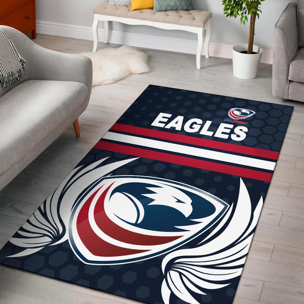 USA Rugby Area Rug Eagles Simple Style - Full Navy - Vibe Hoodie Shop