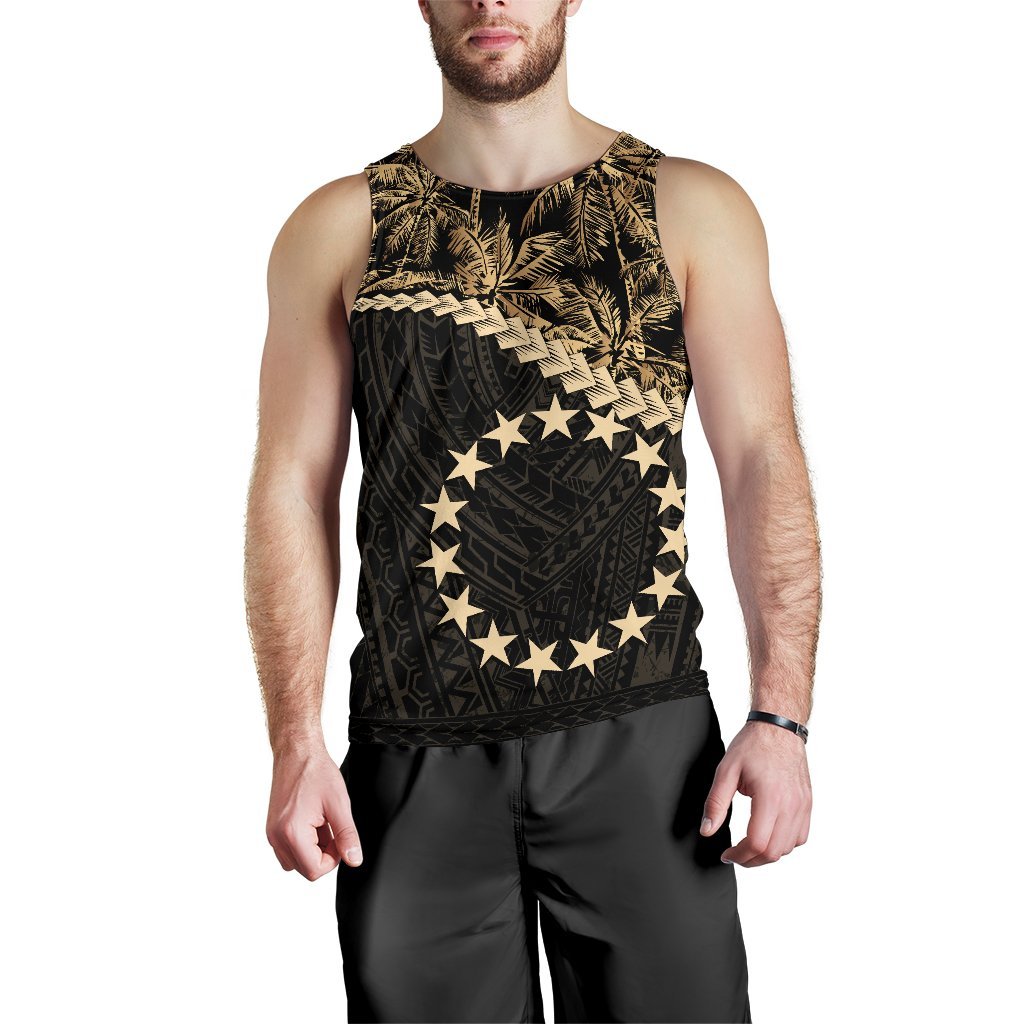 Cook Islands Men's Tank Top Golden Coconut - Vibe Hoodie Shop