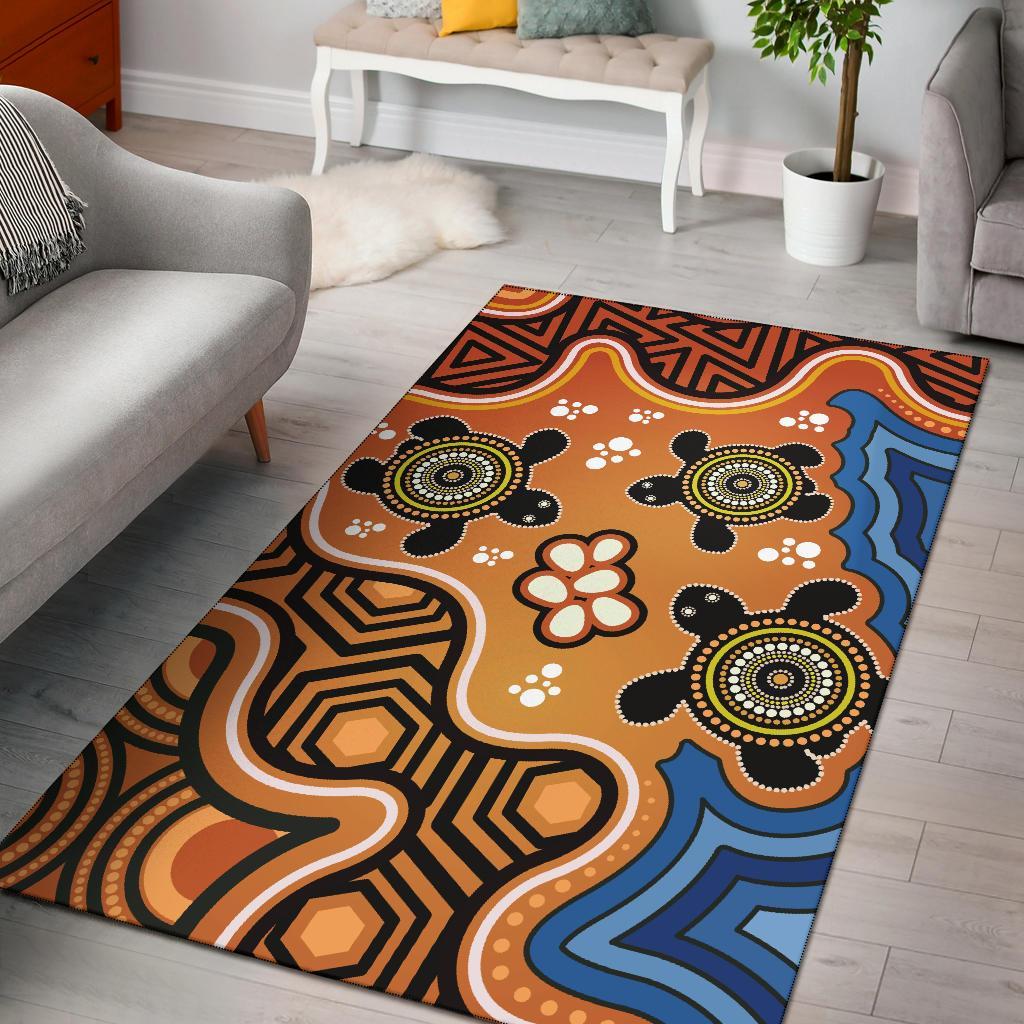 Aboriginal Area Rug - Indigenous Art Patterns Ver04 - Vibe Hoodie Shop