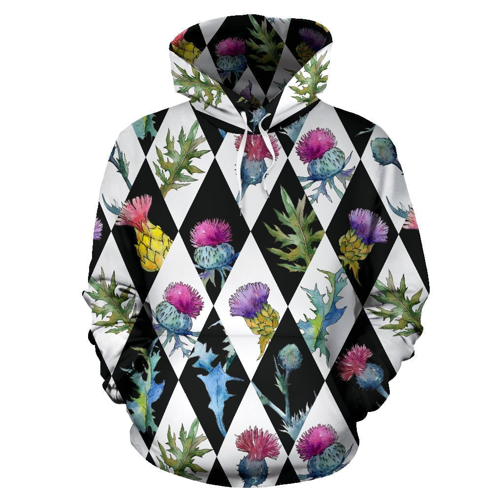 Scotland Hoodie - Neo Thistle Pattern - Vibe Hoodie Shop