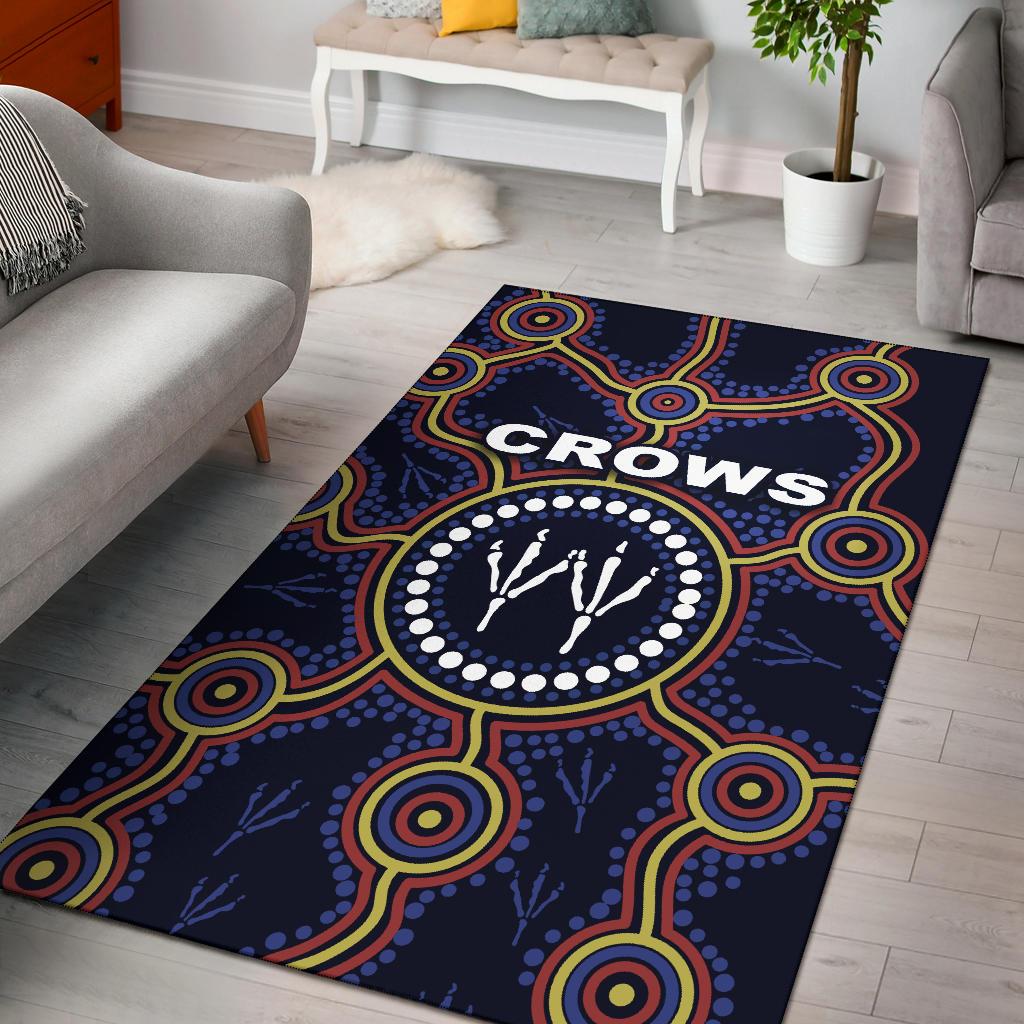 Adelaide Area Rug Indigenous Crows Footprint - Vibe Hoodie Shop