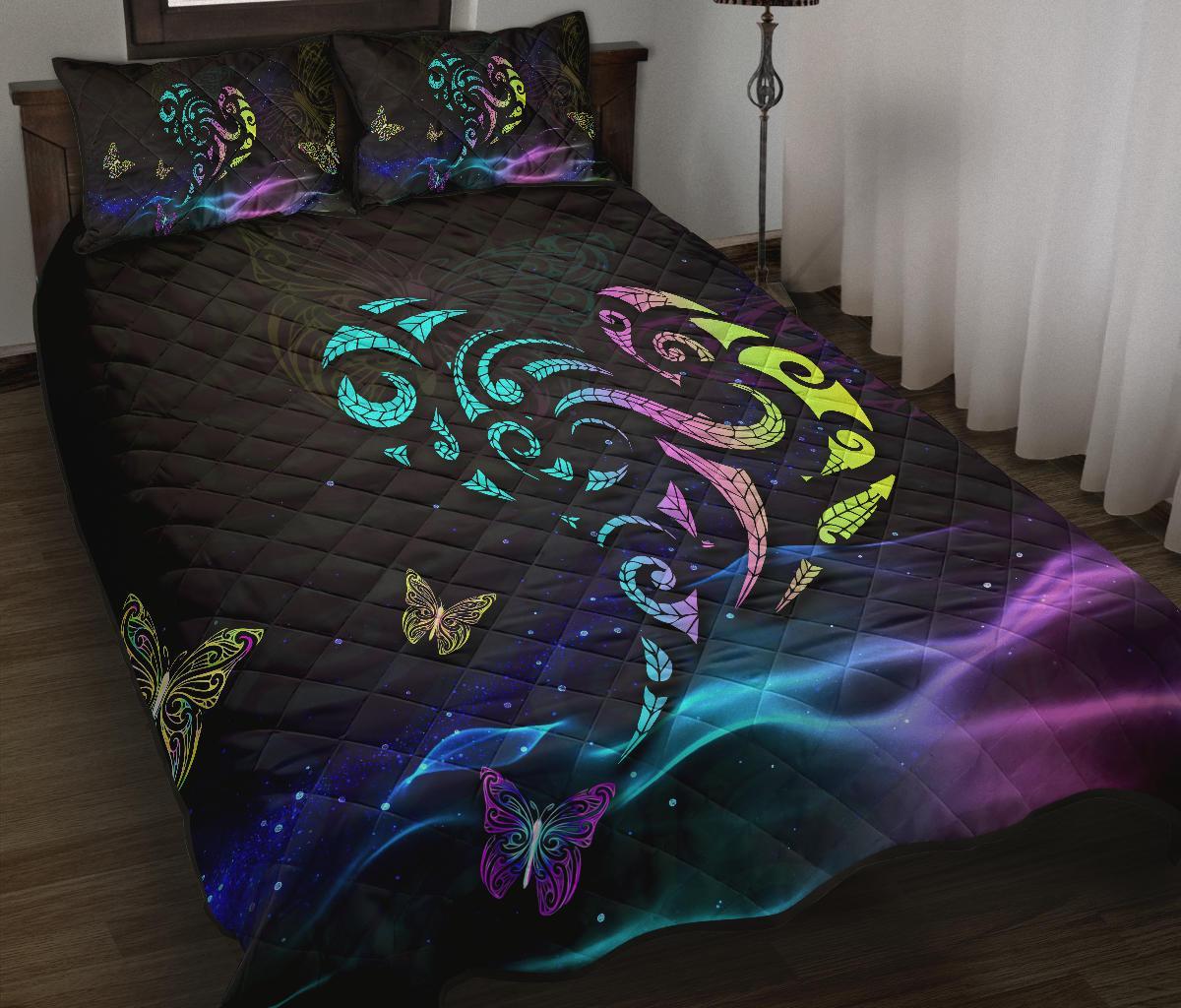 Light Maori New Zealand Quilt Bed Set - Vibe Hoodie Shop