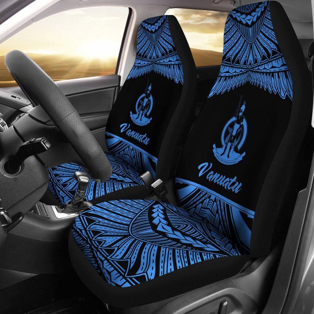 Vanuatu Polynesian Car Seat Covers - Pride Blue Version - Vibe Hoodie Shop