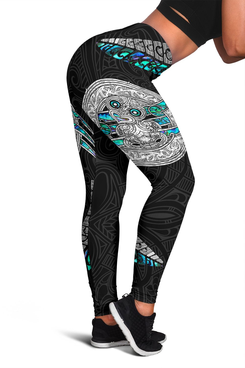 Maori New Zealand Women's Leggings Hei Tiki Sport Style - Vibe Hoodie Shop