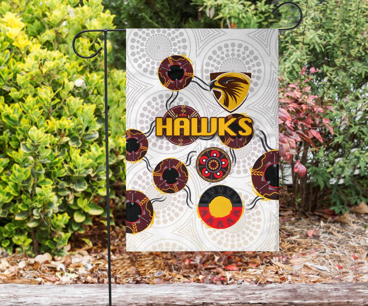 Hawthorn Flag Hawks Indigenous - White - Vibe Hoodie Shop