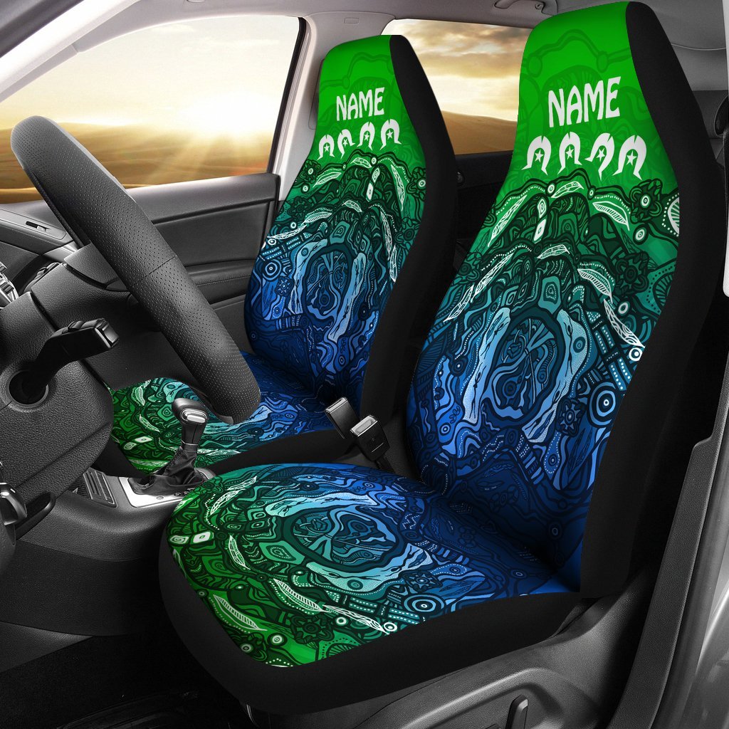 Custom Torres Strait Islands Car Seat Covers - Blue - Vibe Hoodie Shop