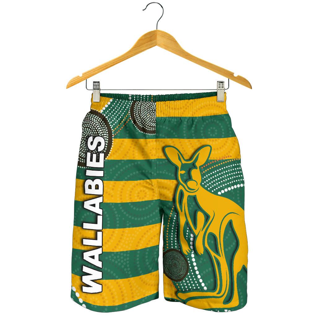 Wallabies All Over Print Men's Shorts Aboriginal - Vibe Hoodie Shop