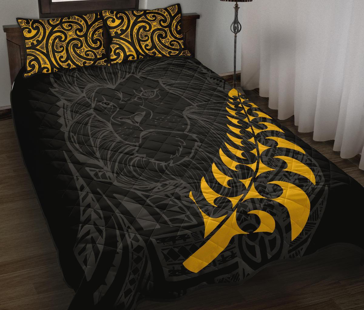 New Zealand Maori Lion Rugby Quilt Bed Set - Vibe Hoodie Shop
