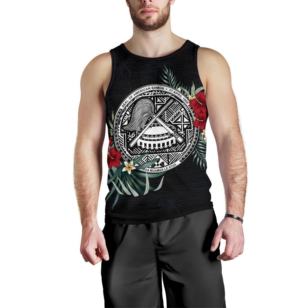 American Samoa Hibiscus Men's Tank Top - Vibe Hoodie Shop