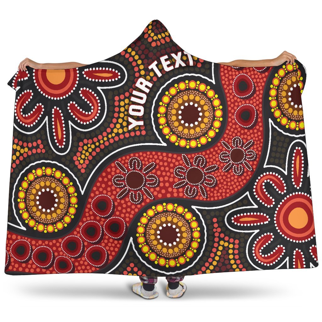 custom-aboriginal-hooded-blanket-indigenous-circle-dot-painting-style