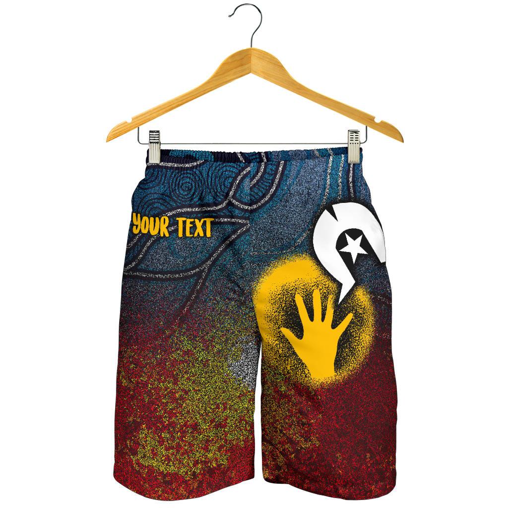 Custom Aboriginal Men's Shorts - Aboriginal and Torres Strait Islanders Flag - Vibe Hoodie Shop