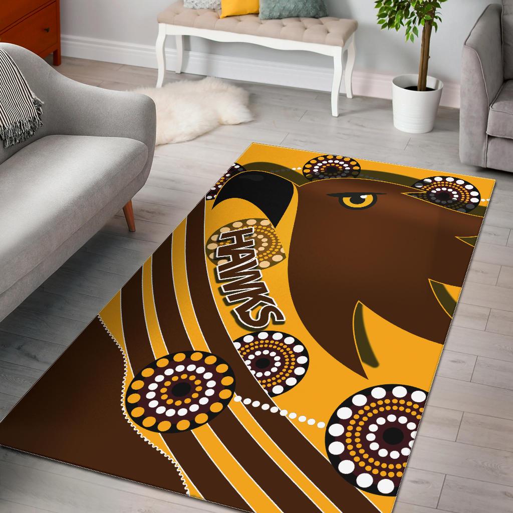 Pride Hawks Area Rug Hawthorn Indigenous - Vibe Hoodie Shop