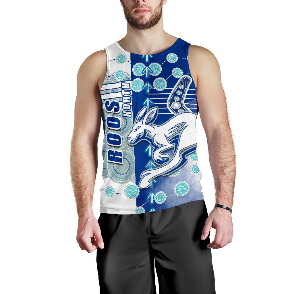 Melbourne Kangaroos Men Tank Top Indigenous North - Roos - Vibe Hoodie Shop