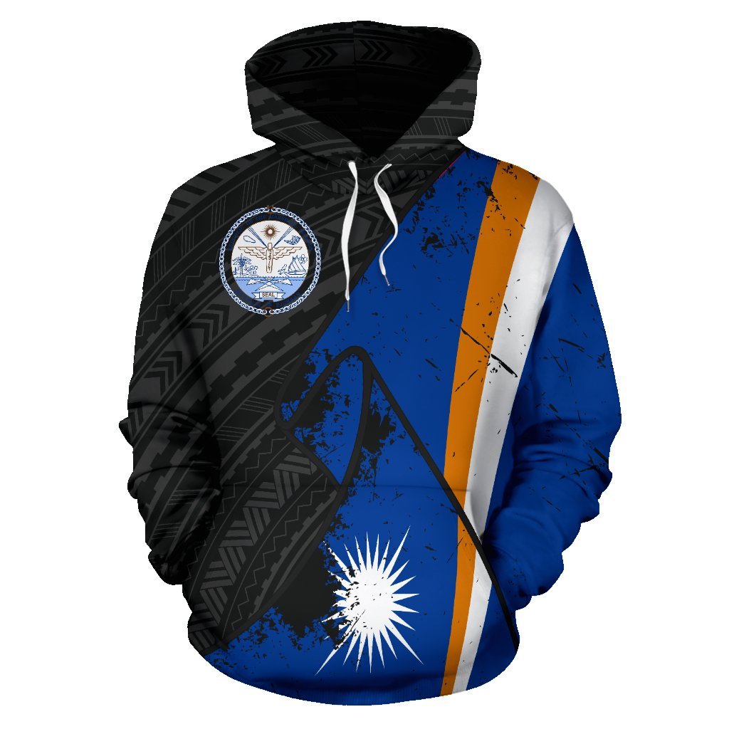 Marshall Islands Special Grunge Flag Pullover Hoodie - Vibe Hoodie Shop