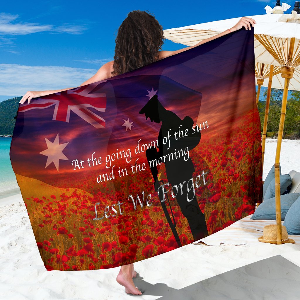 ANZAC Day 2021 Sarong - Lest We Forget Ver02 - Vibe Hoodie Shop