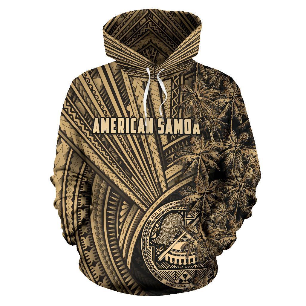 American Samoa Hoodie Polynesian With Coconut Tree - Vibe Hoodie Shop