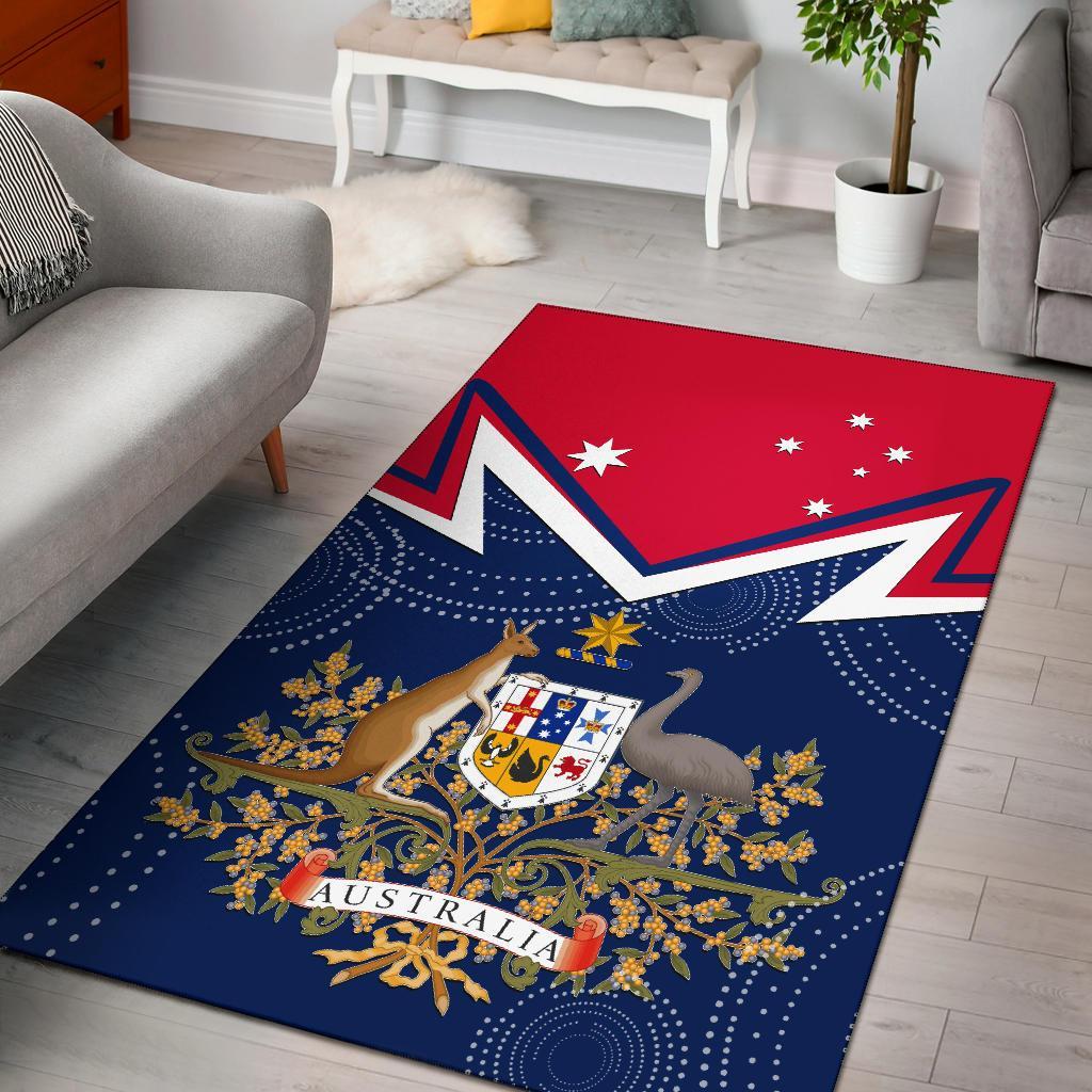 Area Rug - Australian Coat Of Arms Flag Color - Vibe Hoodie Shop