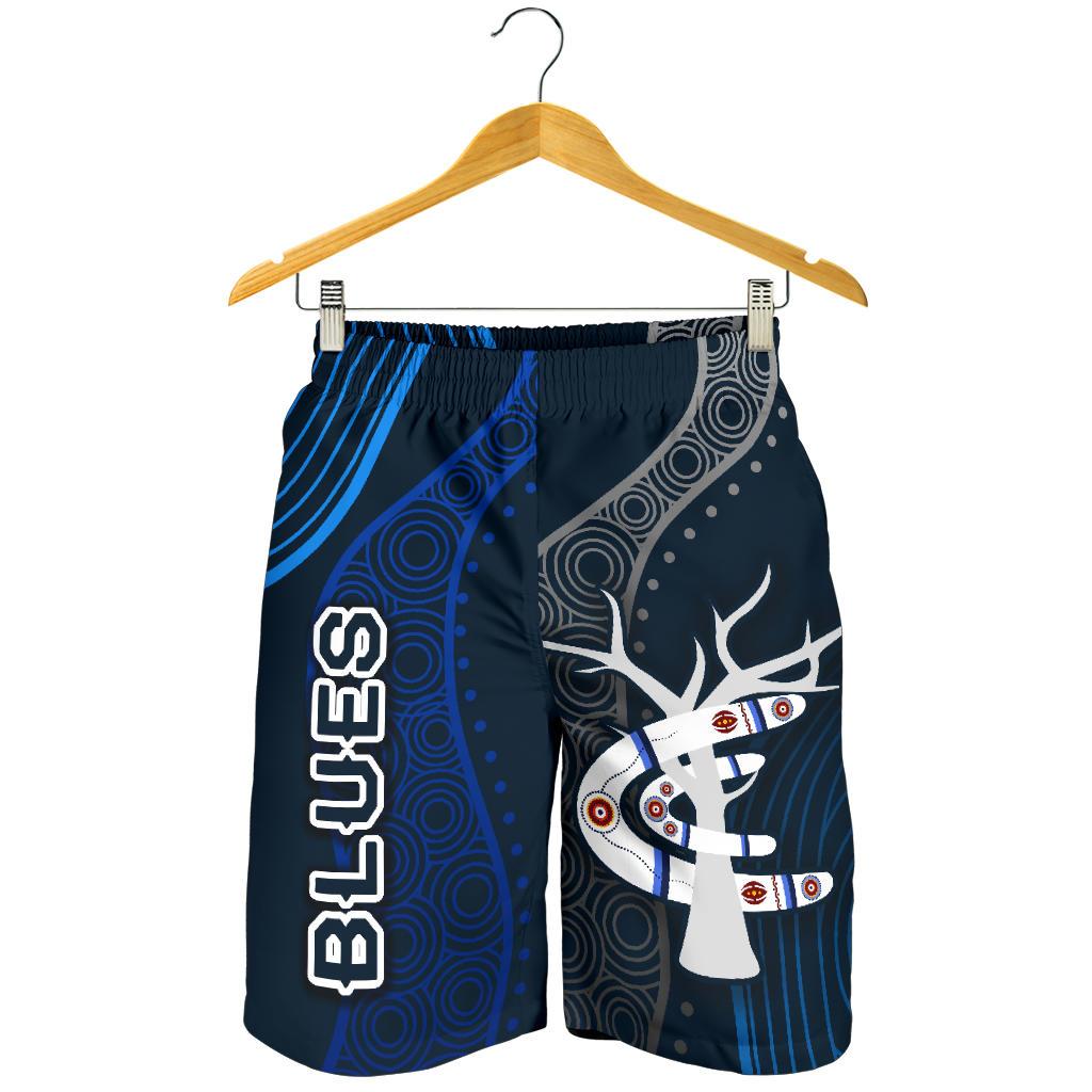 Carlton Men Shorts Blues Free Style Indigenous - Vibe Hoodie Shop