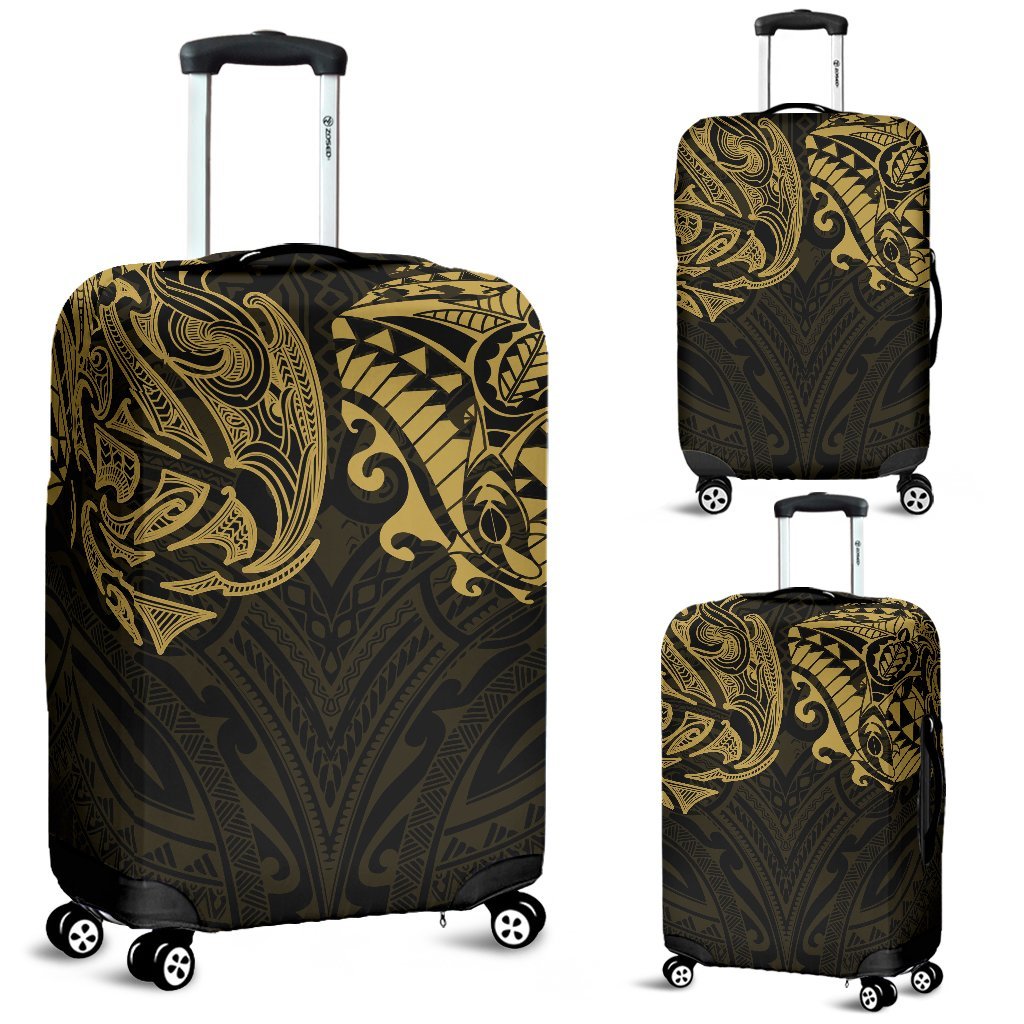 New Zealand Luggage Covers, Maori Polynesian Tattoo Gold - Vibe Hoodie Shop