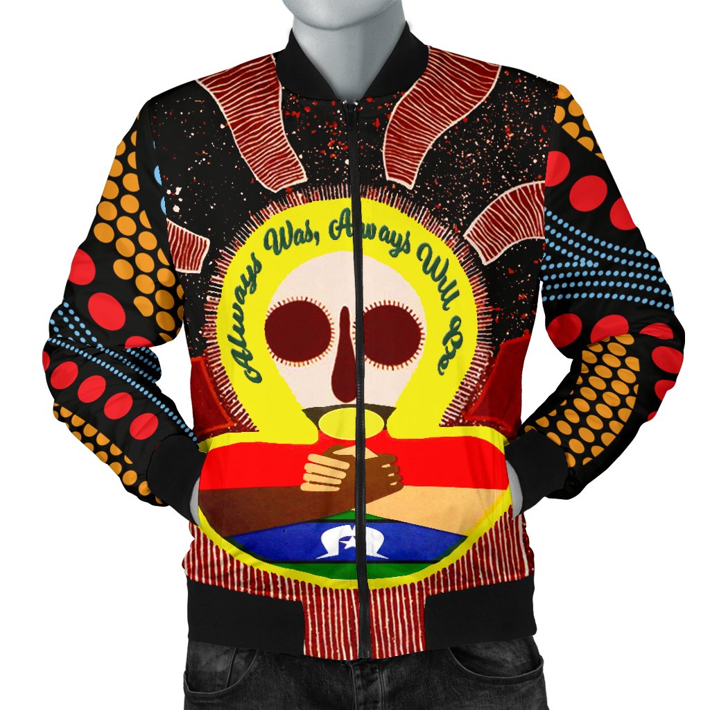 Aboriginal and Torres Strait Islanders Men's Bomber Jacket - NAIDOC Style - Vibe Hoodie Shop