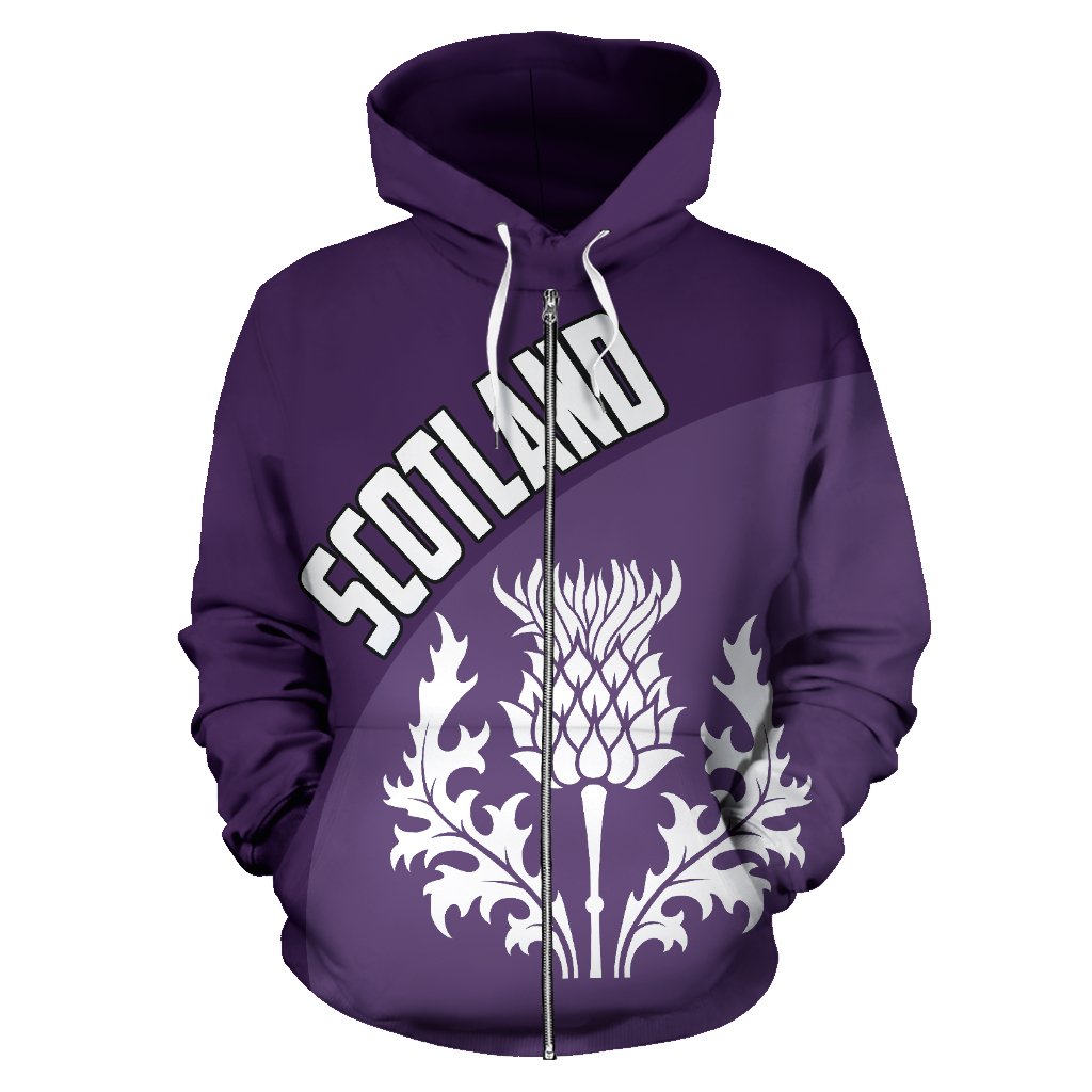 Scotland Zip - Up Hoodie Wave Purple Th7 - Vibe Hoodie Shop