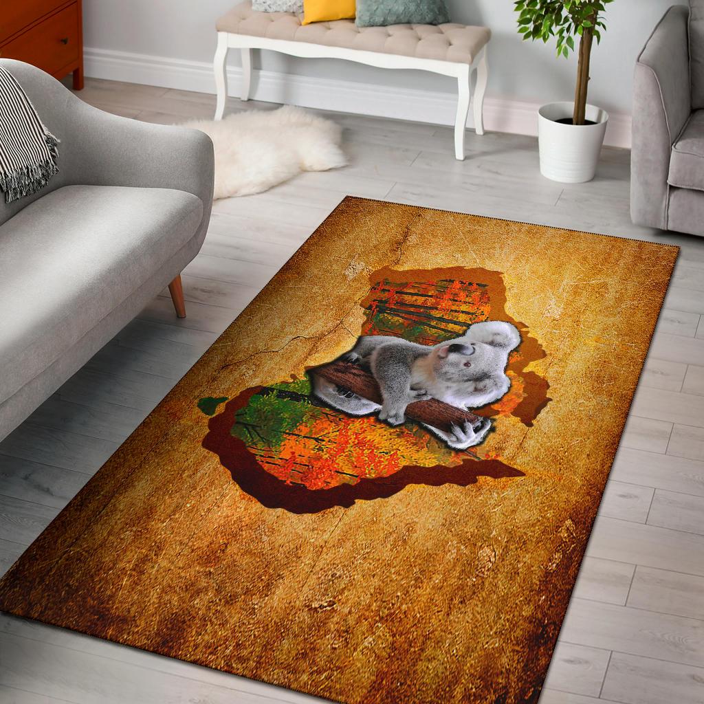 Area Rug - Koala Rug Australia Map - Vibe Hoodie Shop