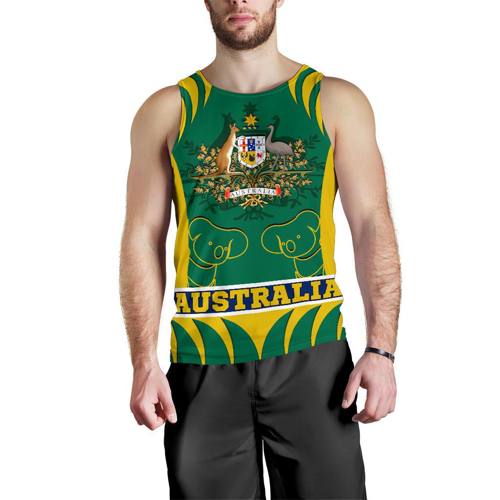 Tank Top - Australian Coat Of Arms Tank Koala - Men - - Vibe Hoodie Shop