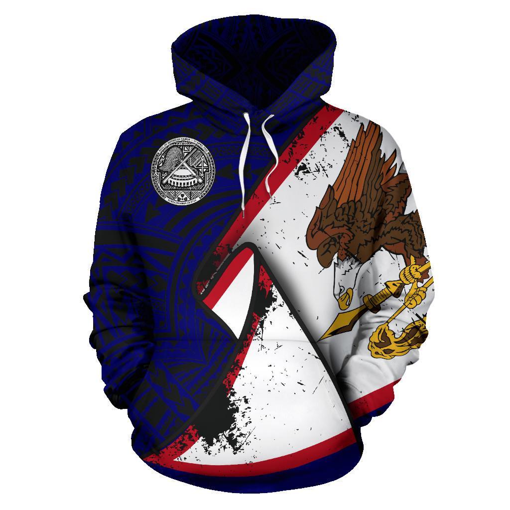 American Samoa Special Grunge Flag Pullover Hoodie - Vibe Hoodie Shop