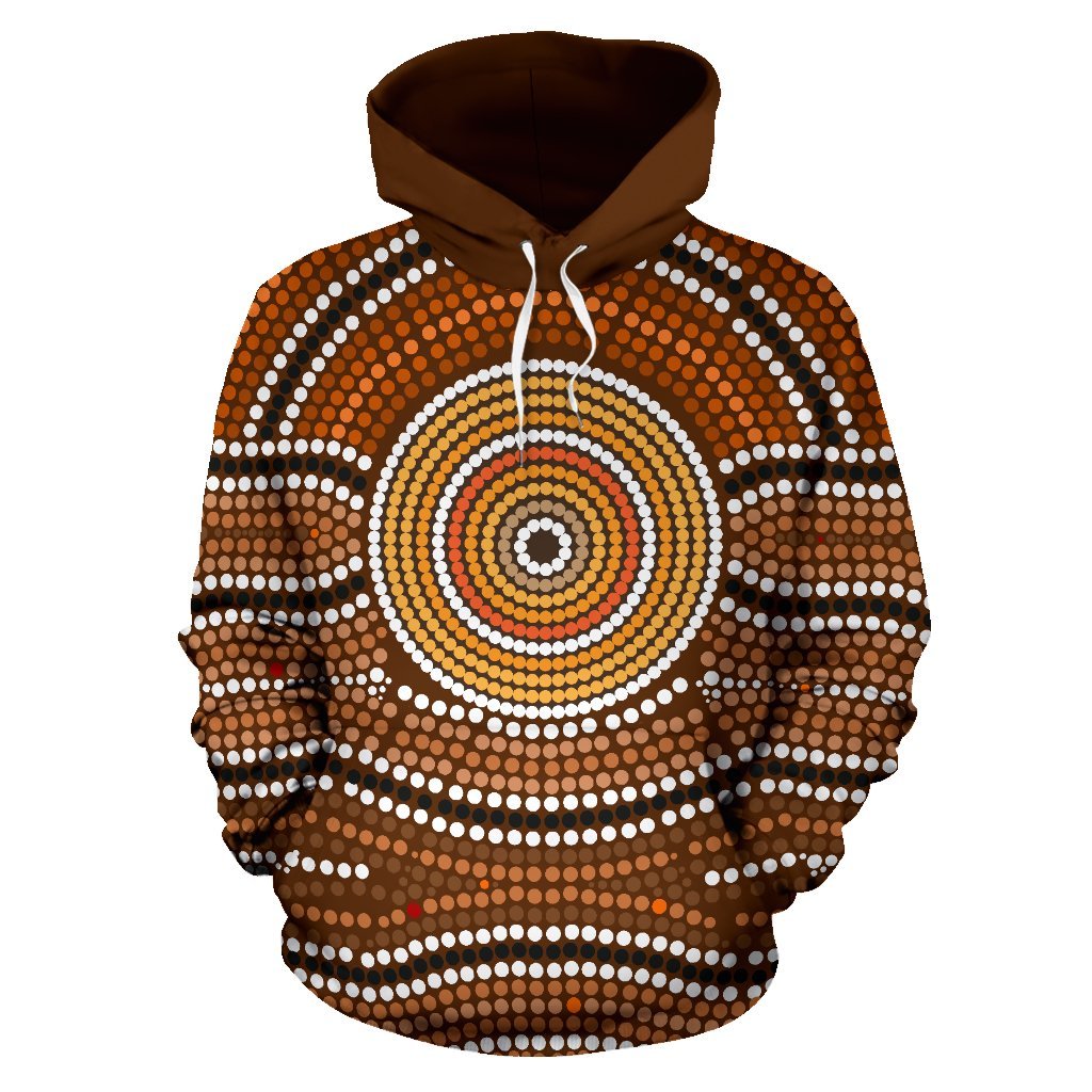 Hoodie - Aboriginal Dot Painting Hoodie Ver01 - Unisex - Vibe Hoodie Shop