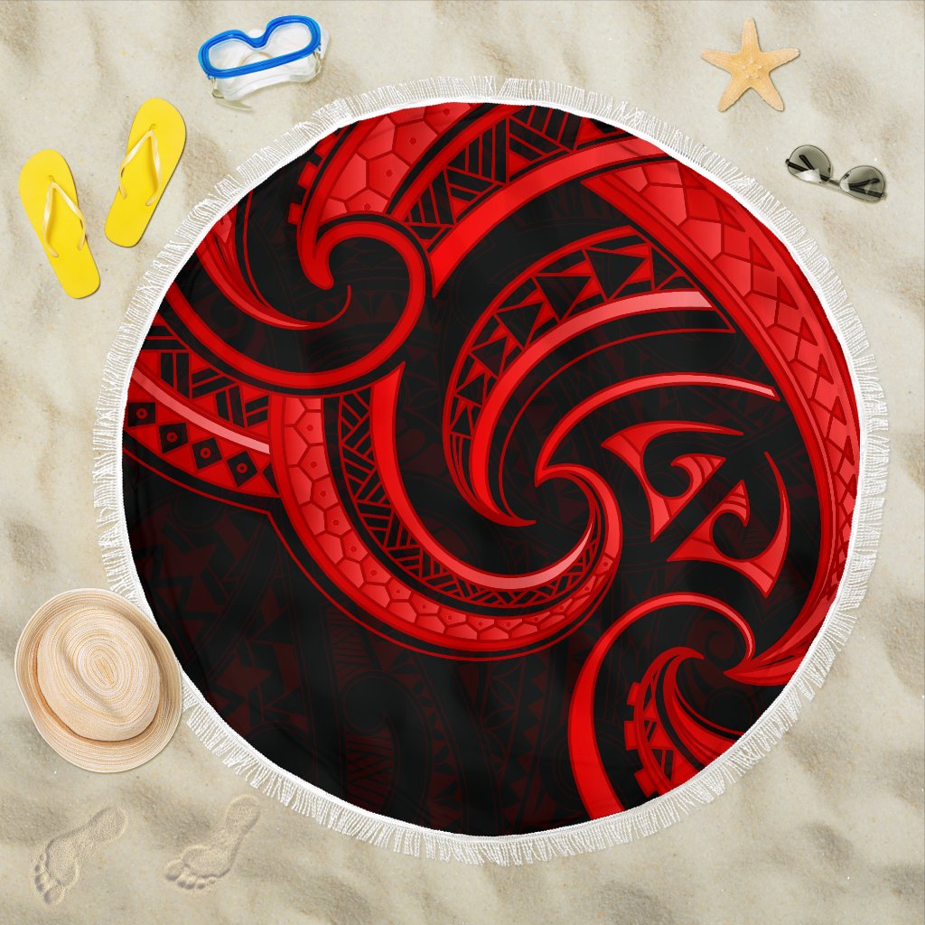 new-zealand-maori-mangopare-beach-blanket-polynesian-red