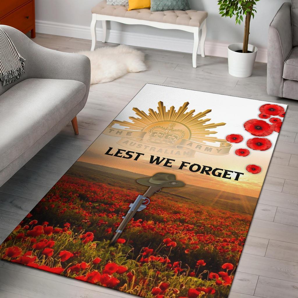 ANZAC Day 2021 Area Rug - We Will Remember Them - Vibe Hoodie Shop