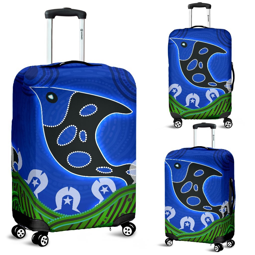 Luggage Cover - Torres Strait Dot Patterns - Vibe Hoodie Shop