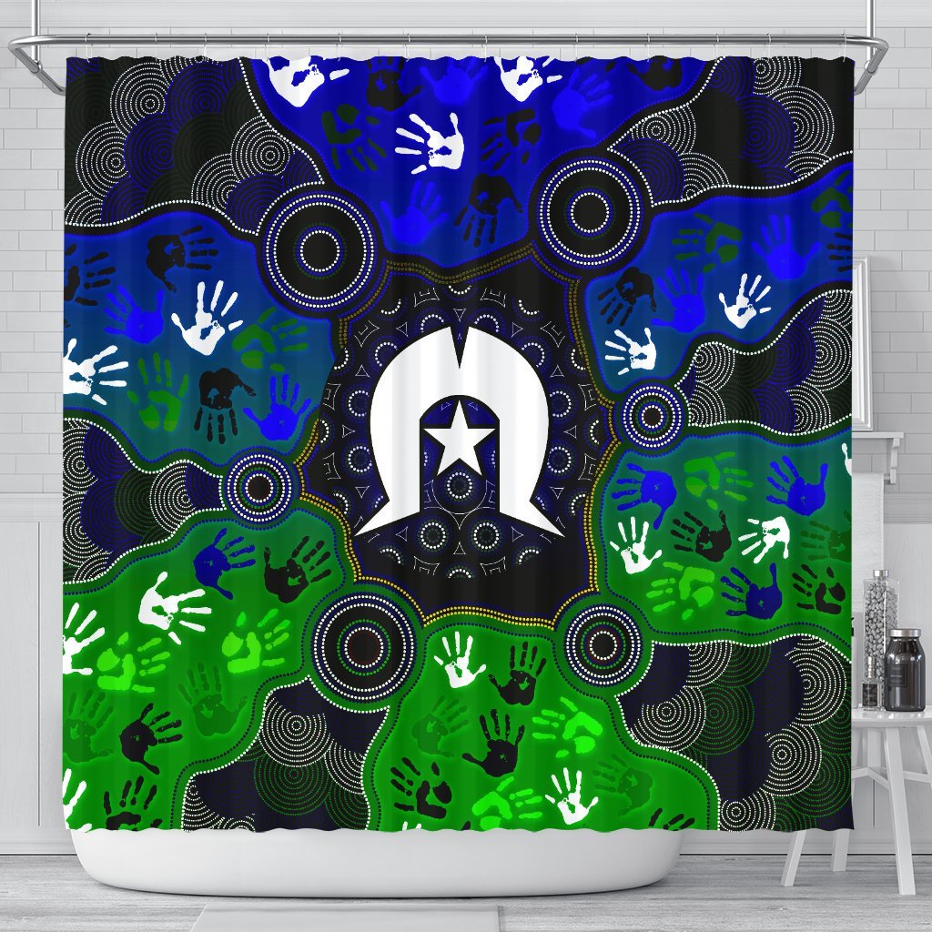 aboriginal-shower-curtain-torres-strait-symbol-with-indigenous-patterns