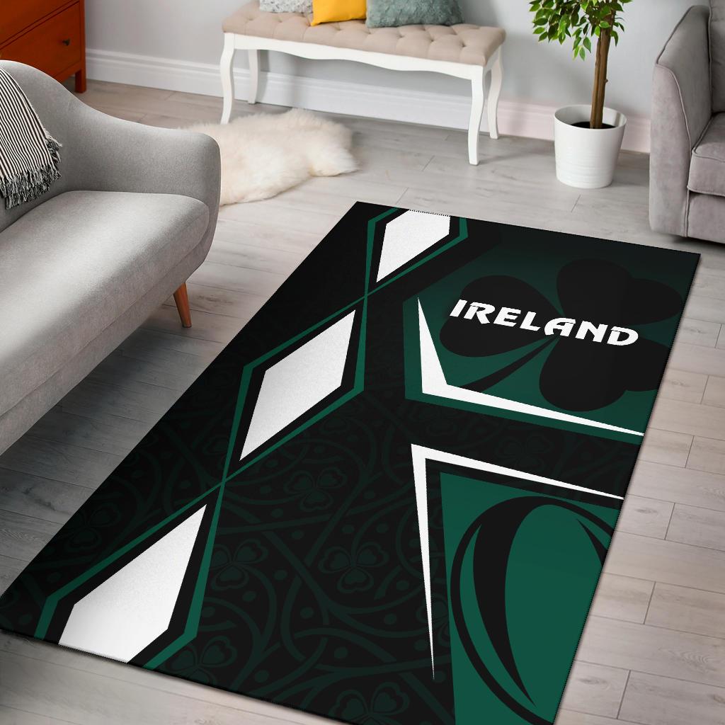 Irish Rugby Area Rug Celtic Shamrock Vibes - Vibe Hoodie Shop