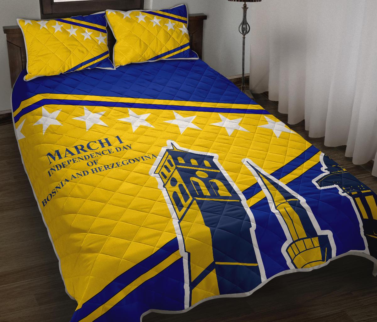 Quilt Bed Set - Bosnia and Herzegovina - Vibe Hoodie Shop