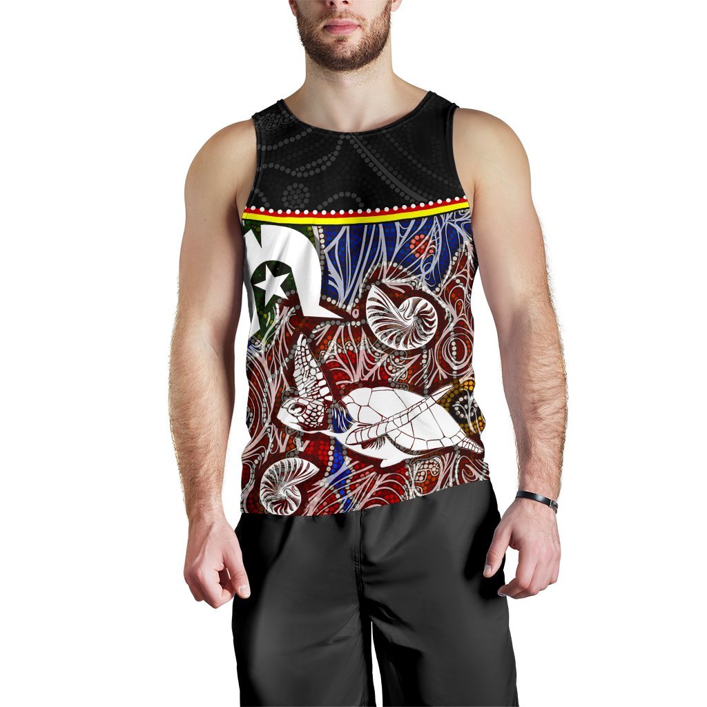 Men's Tank Top - Aboriginal Dot In NAIDOC Week Style - Vibe Hoodie Shop